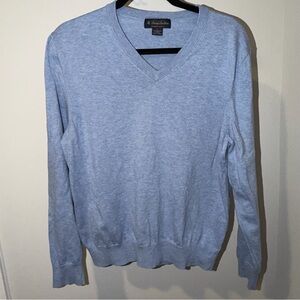 Brooks Brothers Supima Cotton V-Neck Sweater Light Blue Size Large Medium